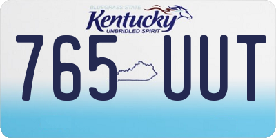 KY license plate 765UUT