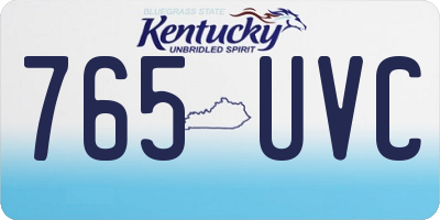KY license plate 765UVC