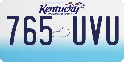 KY license plate 765UVU