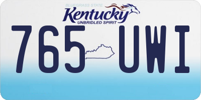 KY license plate 765UWI