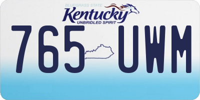 KY license plate 765UWM