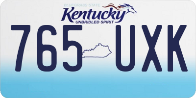 KY license plate 765UXK