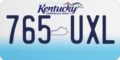 KY license plate 765UXL