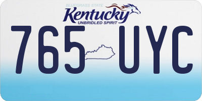 KY license plate 765UYC