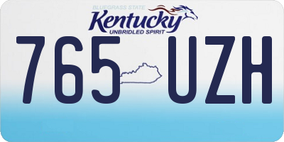 KY license plate 765UZH