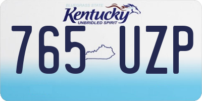 KY license plate 765UZP