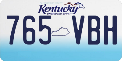 KY license plate 765VBH