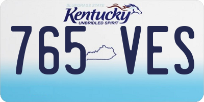 KY license plate 765VES