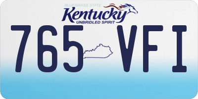 KY license plate 765VFI