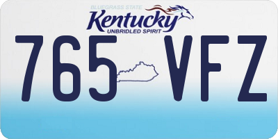 KY license plate 765VFZ