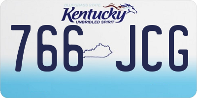 KY license plate 766JCG