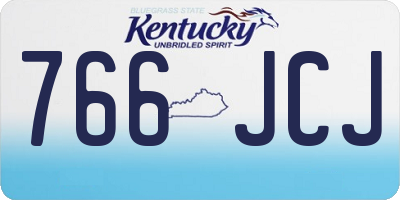 KY license plate 766JCJ