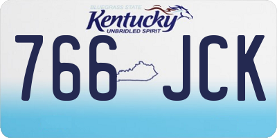 KY license plate 766JCK