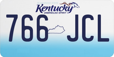 KY license plate 766JCL