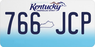 KY license plate 766JCP