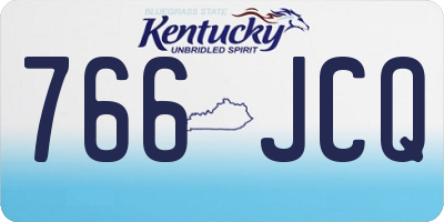 KY license plate 766JCQ