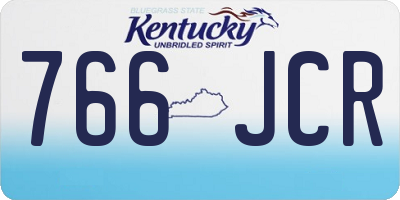 KY license plate 766JCR