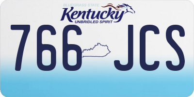KY license plate 766JCS