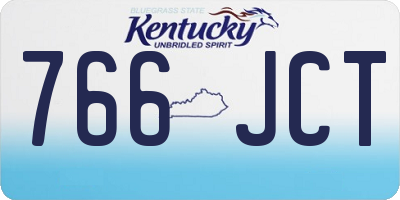KY license plate 766JCT