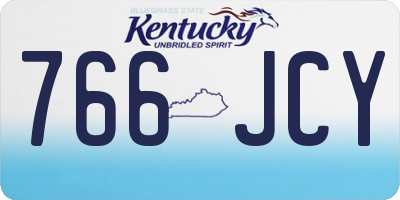 KY license plate 766JCY