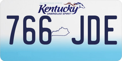 KY license plate 766JDE