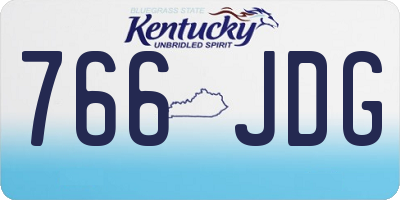 KY license plate 766JDG