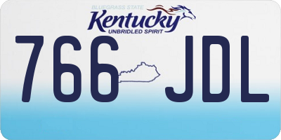 KY license plate 766JDL