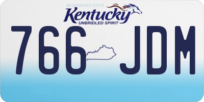 KY license plate 766JDM