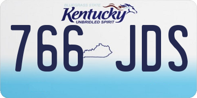 KY license plate 766JDS