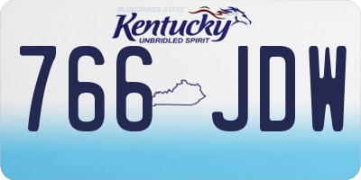 KY license plate 766JDW