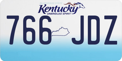 KY license plate 766JDZ