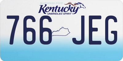 KY license plate 766JEG