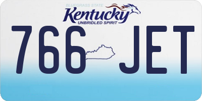 KY license plate 766JET