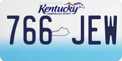 KY license plate 766JEW