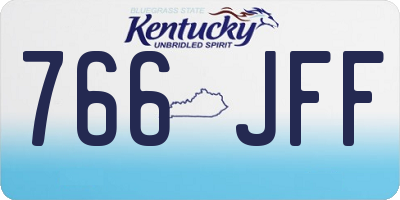 KY license plate 766JFF