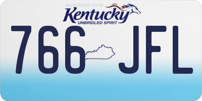 KY license plate 766JFL