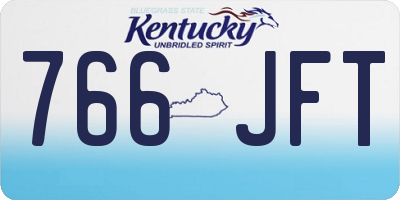 KY license plate 766JFT