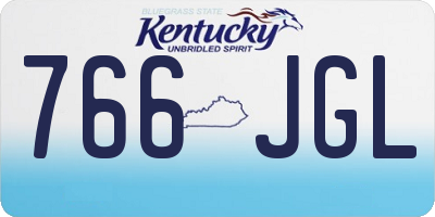 KY license plate 766JGL