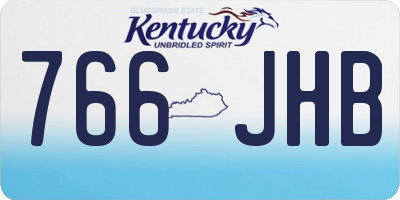 KY license plate 766JHB