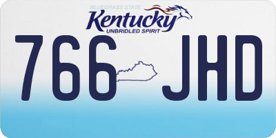 KY license plate 766JHD
