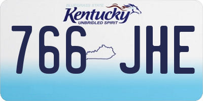 KY license plate 766JHE