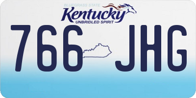 KY license plate 766JHG