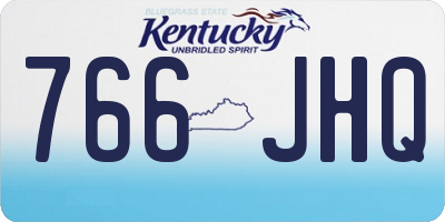 KY license plate 766JHQ