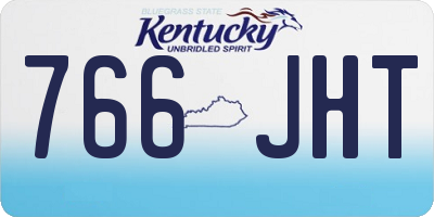 KY license plate 766JHT