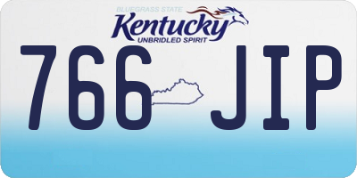KY license plate 766JIP
