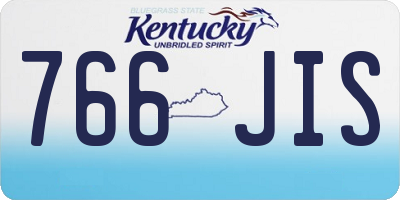 KY license plate 766JIS