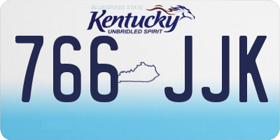 KY license plate 766JJK