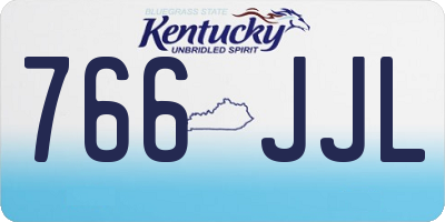 KY license plate 766JJL