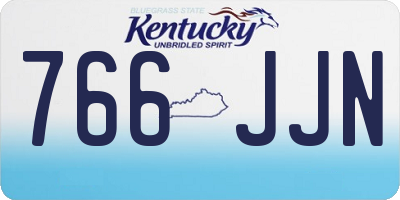 KY license plate 766JJN