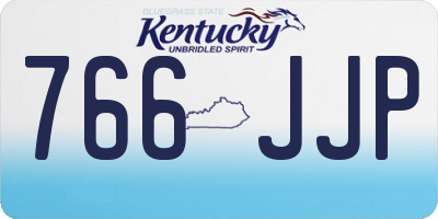 KY license plate 766JJP